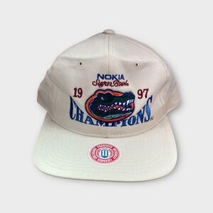 Vintage 1997 Nokia Sugar Bowl Florida Gators Champions Snapback Hat White